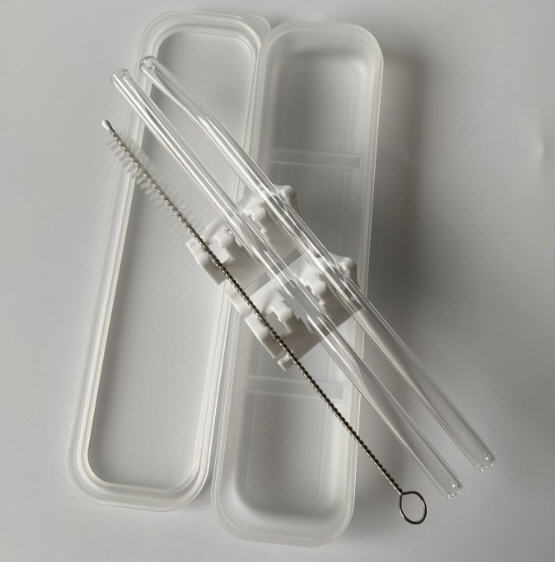 ชุดหลอดพกพา+แปรง,หลอดใสพร้อมแปรง