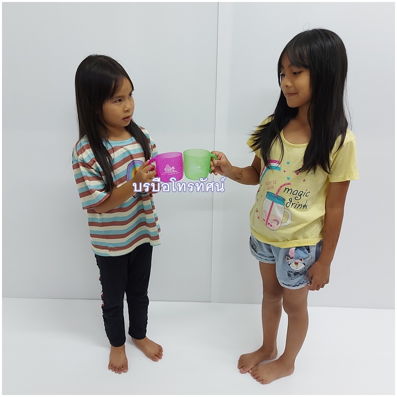 แก้วน้ำดื่ม แก้วสแตนเลสมีหูจับ พลาสติกทรงกลม แก้วน้ำเด็กอนุบาล แก้วเยติเก็บความเย็น