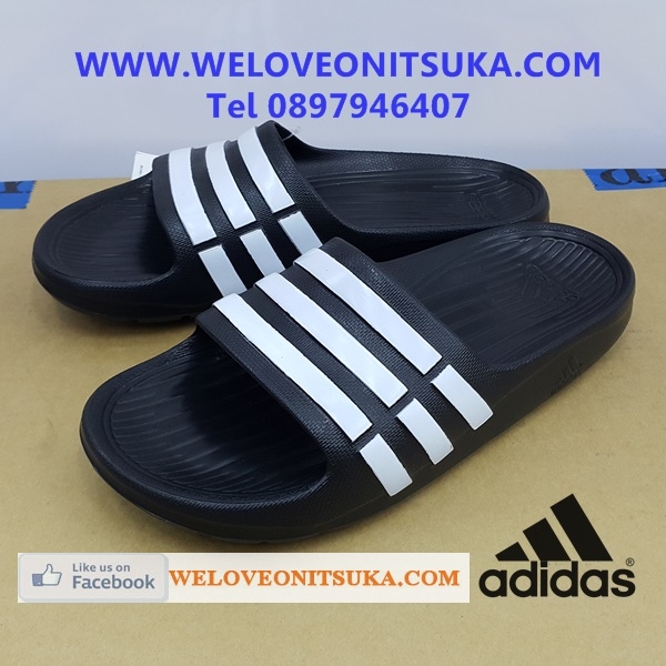 รองเท้าแตะ Adidas สีดำคาดขาว เบา ใส่สบาย ของแท้ 100% เท่านั้น G06799