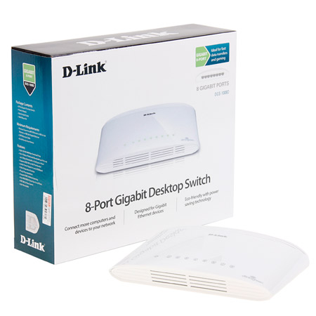 D-LINK DGS-1008D 8 Port Gigabit Switch
