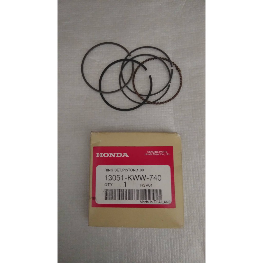 13051-KWW-740 แหวนลูกสูบทั้งชุด (1.00) (RIKEN) WAVE110I 2012-2013 อะไหล่แท้ HONDA