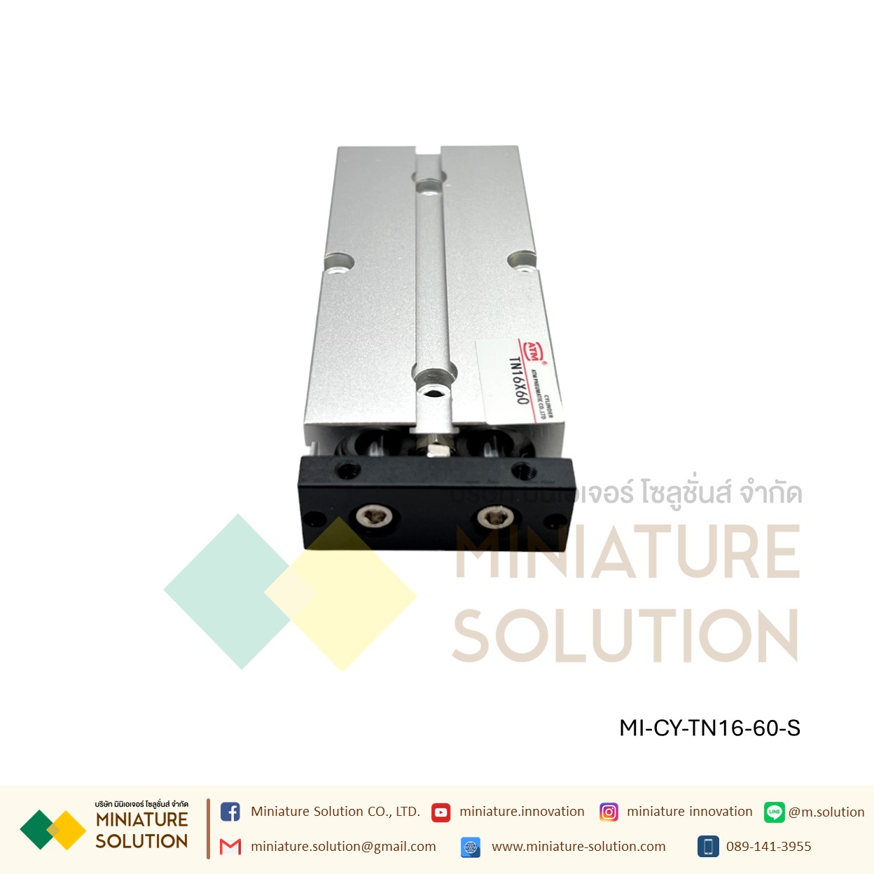 TN16 Series กระบอกสูบลมนิวเมติก 16 มม. กระบอกสูบเพลาคู่ pneumatic double rod double shaft cylinder M5X0.8 ก้านสูบคู่