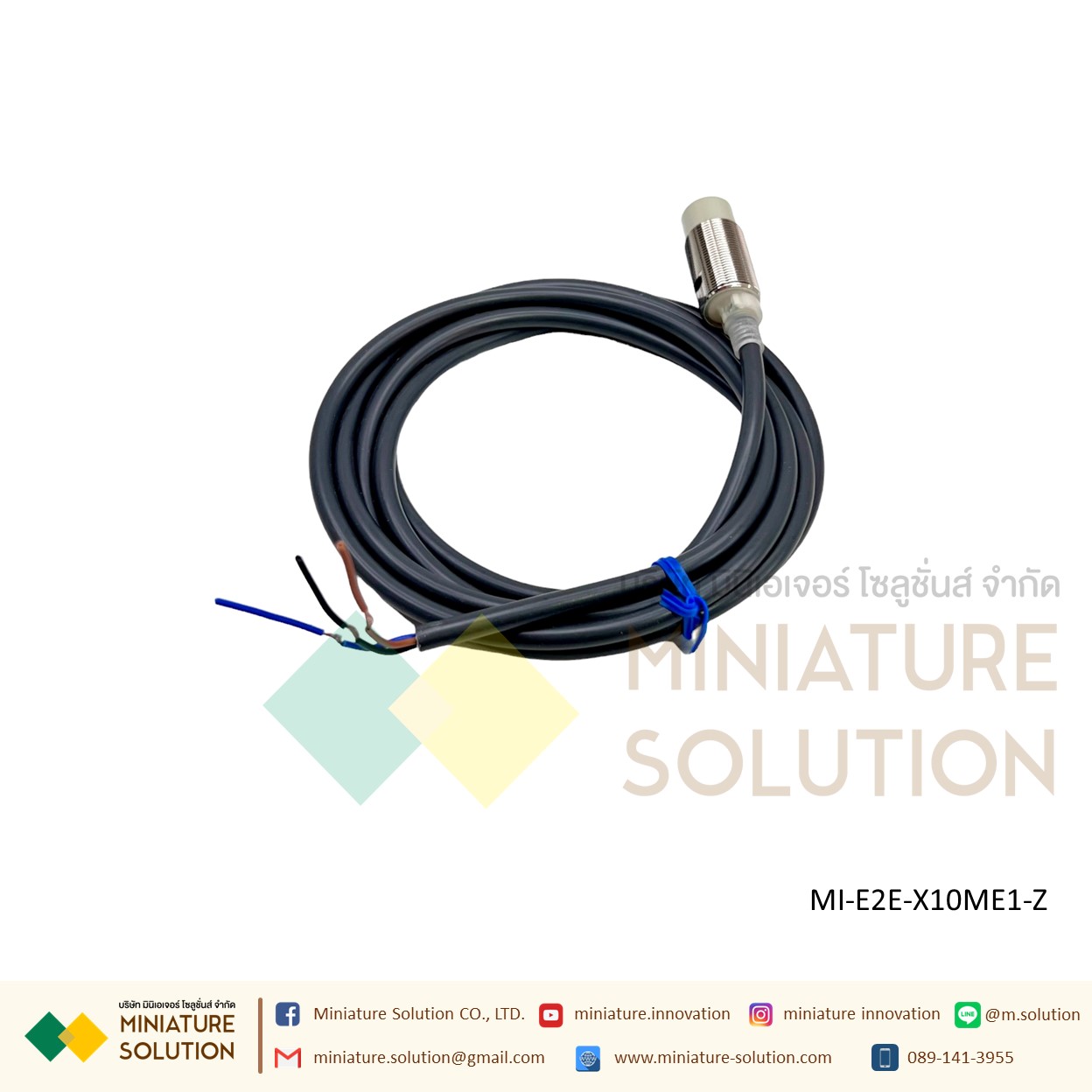 OMRON Proximity Sensor เซ็นเซอร์จับโลหะ ระยะจับ 2/10/14 มิล SIZE 8/18mm/M8 ไฟเลี้ยง 12-24 VDC PNP/NPN-NO