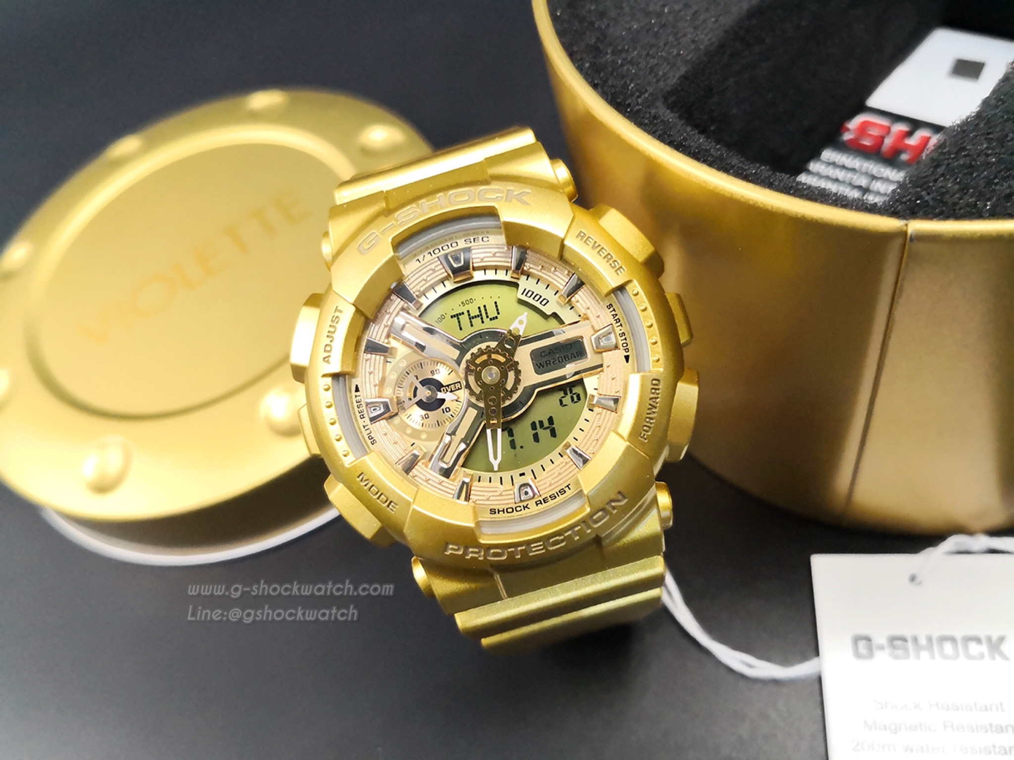 CASIO G-SHOCK นาฬิกาข้อมือ นาฬิกากันน้ำ นาฬิกาของแท้ ประกันศูนย์ CMG 1 ปี รุ่น GMA-S110VK-9A
