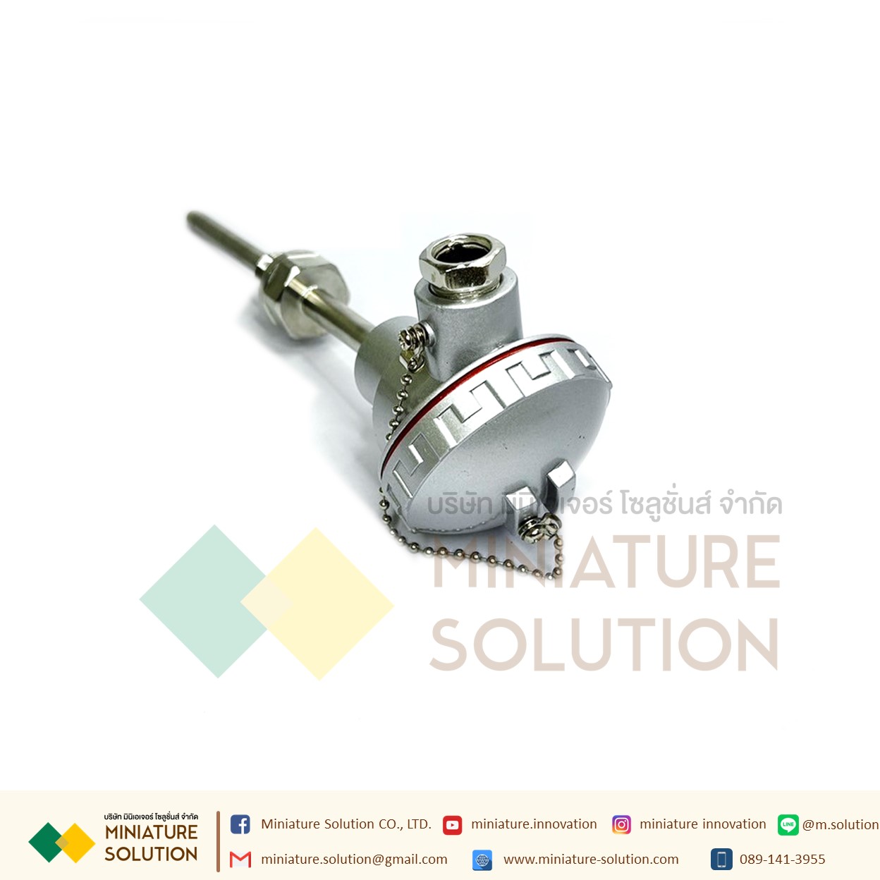 PCT200 เซนเซอร์วัดค่าอุณหภูมิภายในท่อเกลียว สัญญาณ Analog 4-20mA WZP-230 Integrated temperature transmitter Pt100 ℃ 4-20mA temperature sensor (PCT200)(-50-200C)