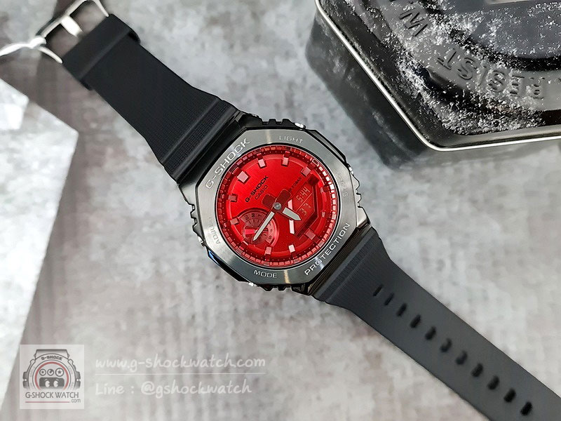 CASIO G-SHOCK นาฬิกาข้อมือ นาฬิกากันน้ำ นาฬิกาของแท้ ประกันศูนย์ CMG 1 ปี รุ่น GM-2100B-4A