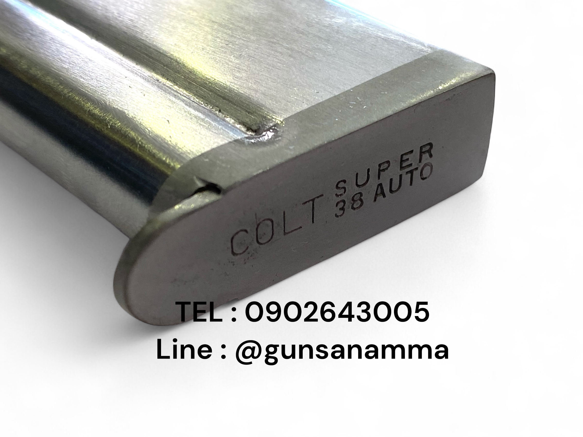 แม็กกาซีนปืน (Magazine) COLT 1911-.38Super (Silver)