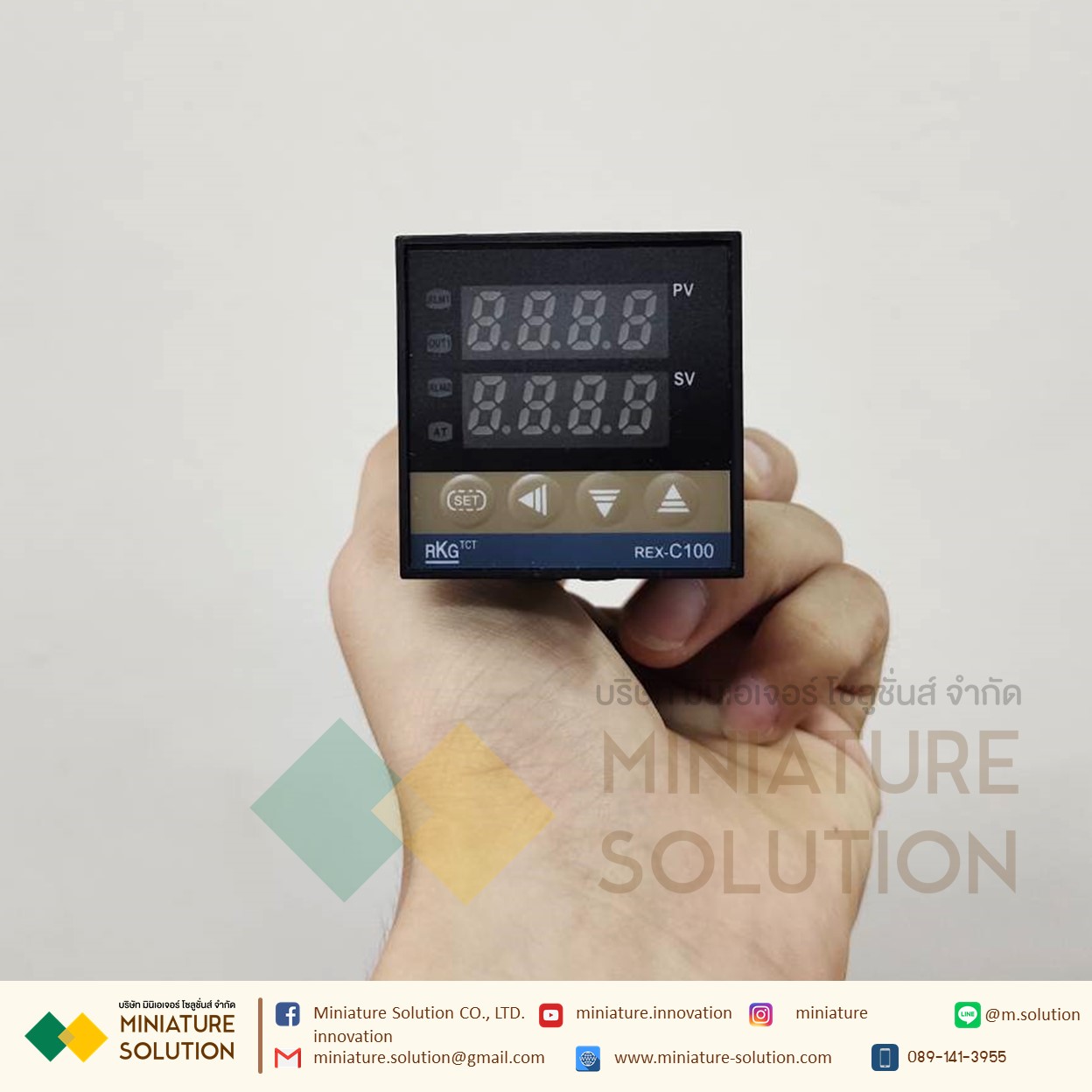 เครื่องวัดและควบคุมอุณหภูมิ PID REX-C100 (0-400cํ) เครื่องควบคุมอุณหภูมิอุตสาหกรรม แบบPID V*DA RKC REX-C100 Thermocouple 0 to 400C (Solid State OUTPUT)