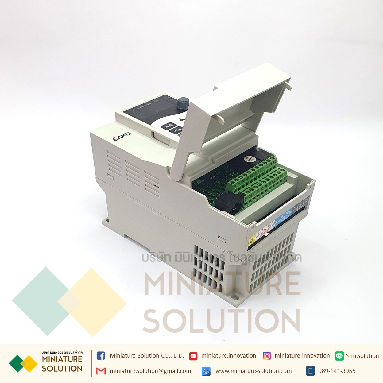 SAKO SKI790 STANDARD Body สีขาว MINI VFD อินเวอร์เตอร์ รุ่นมาตรฐาน ตัวแปรความถี่ สำหรับมอเตอร์ ควบคุม ความเร็ว SAKO general vector inverter single three-phase 0.75/1.5/2.2/4 kw speed SKI790-2D2G-1 (220 To 220 3เฟส) (2.2KW)