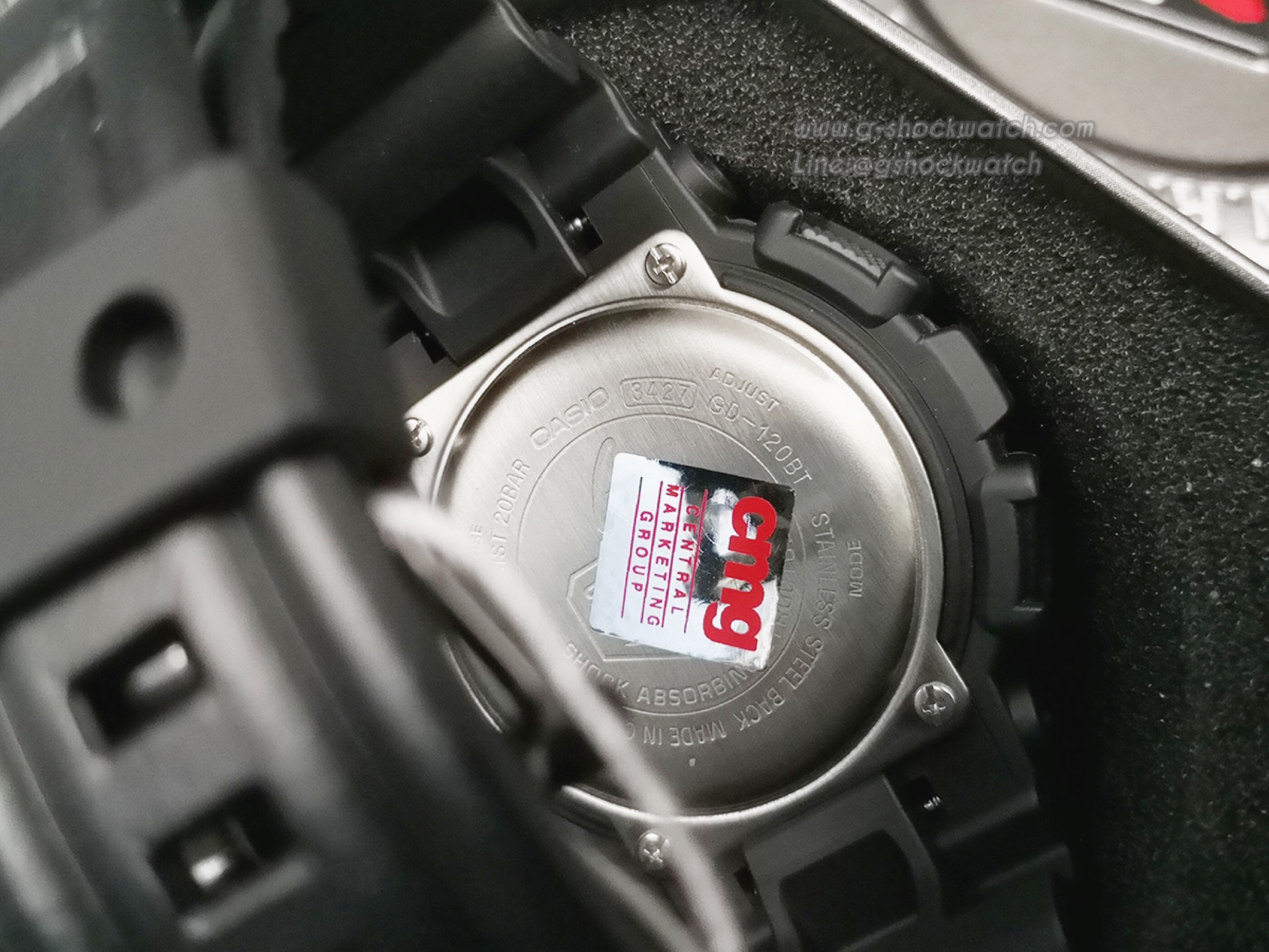 CASIO G-SHOCK นาฬิกาข้อมือ นาฬิกากันน้ำ นาฬิกาของแท้ ประกันศูนย์ CMG 1 ปี รุ่น GD-120BT-1D