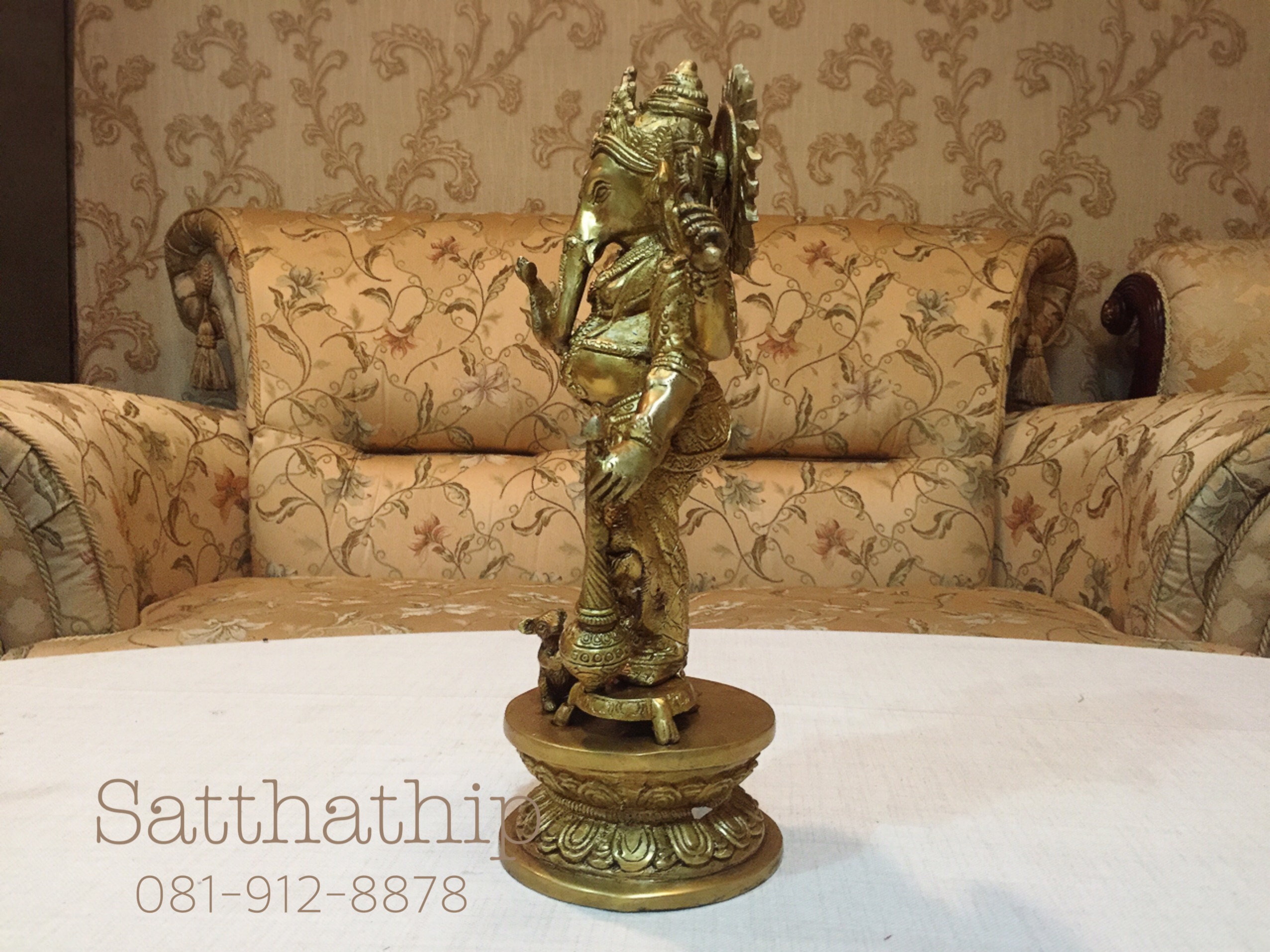 พระพิฆเนศปางประทานพร (ทองเหลือง) ผลิตและนำเข้าจากนเดีย - Ganesha: Lord of Success