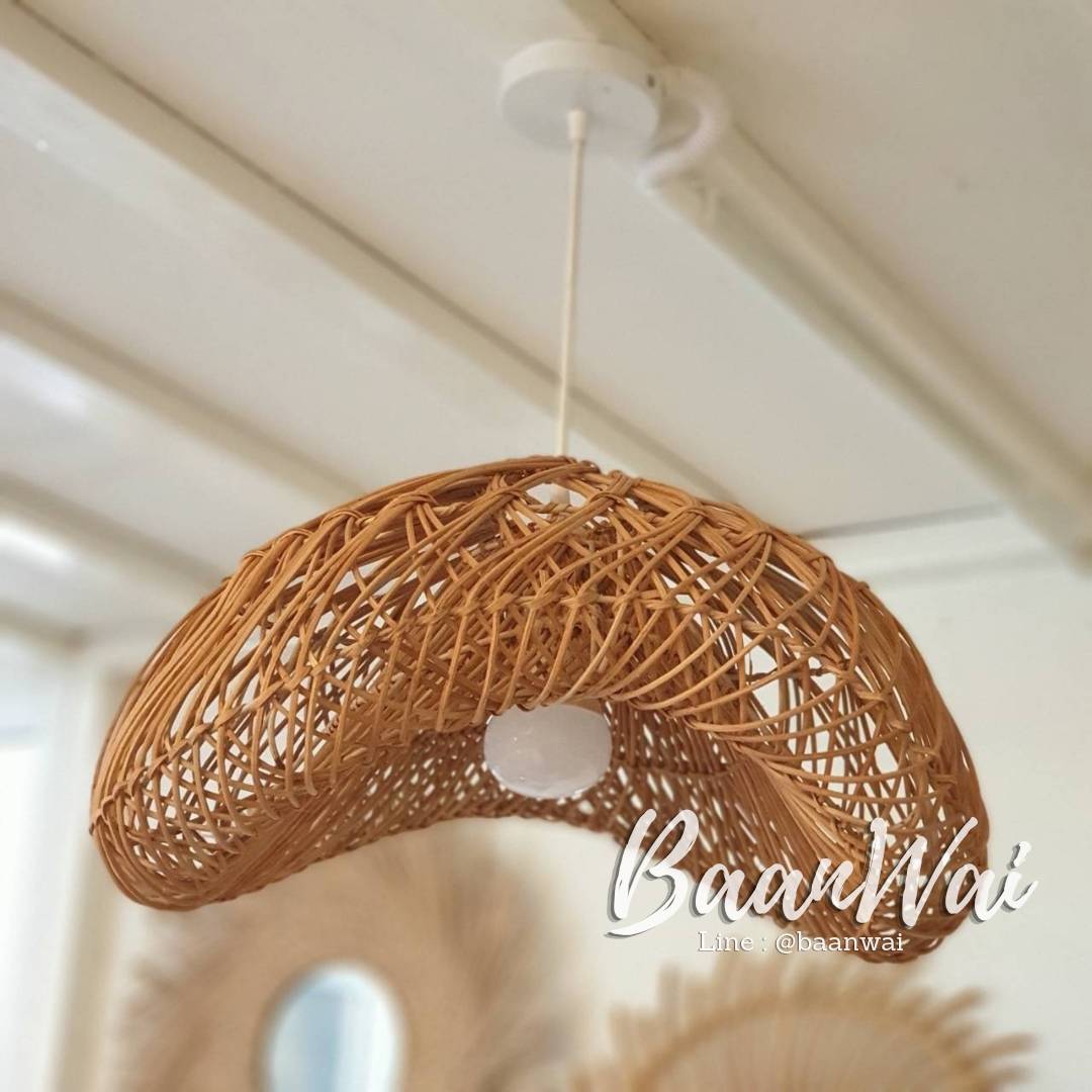 โคมไฟหวาย ทรงโดนัท