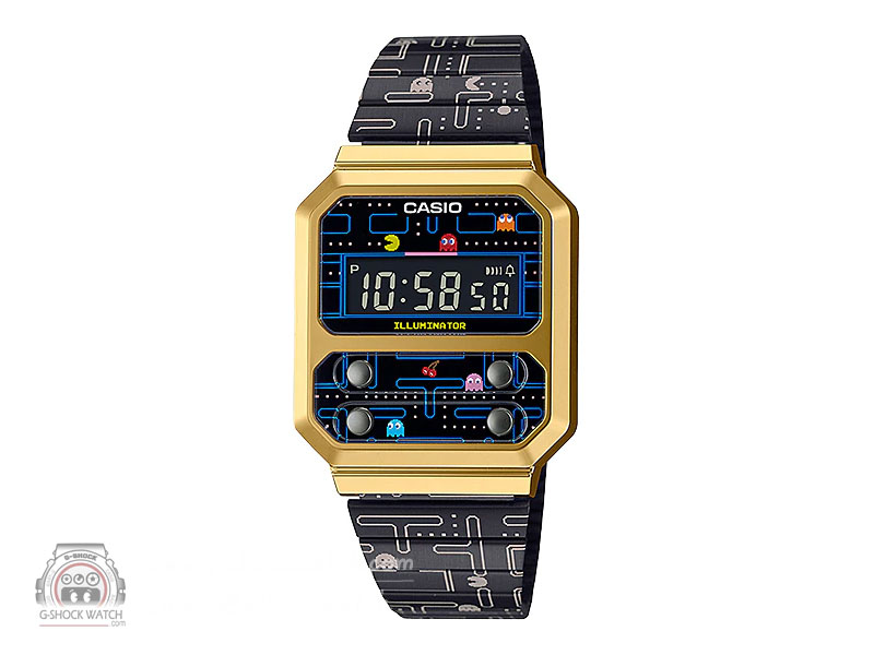 CASIO นาฬิกาข้อมือ นาฬิกากันน้ำ นาฬิกาของแท้ ประกันศูนย์ CMG 1 ปี รุ่น A100WEPC-1B
