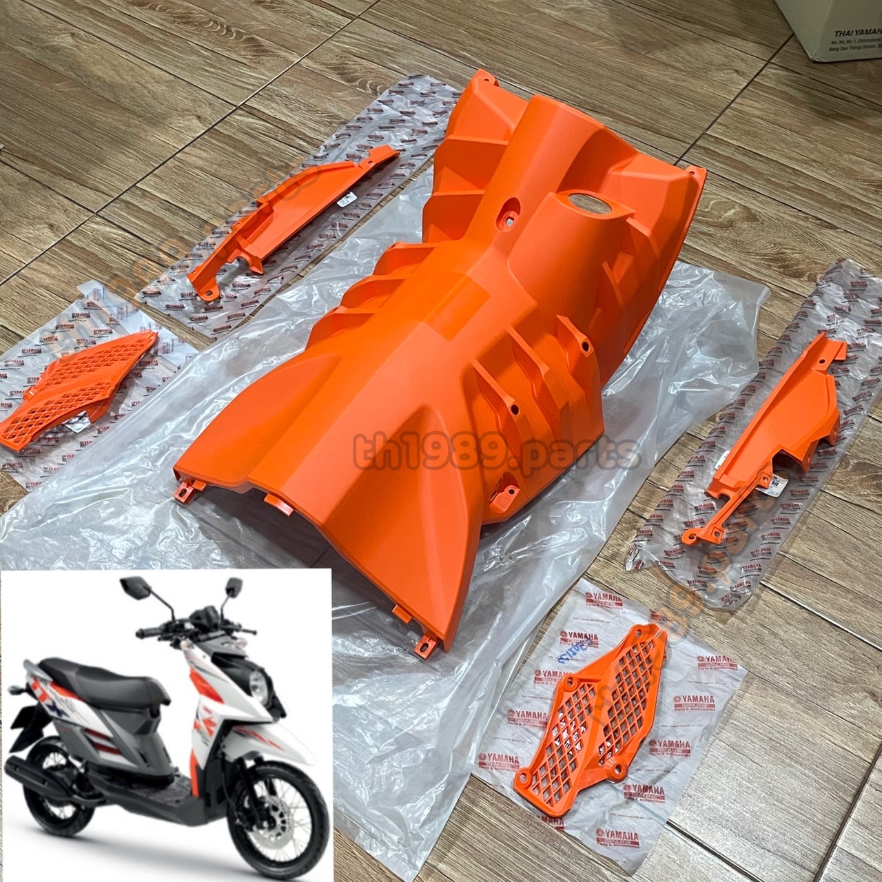 ชุดพลาสติกสีส้ม TTX อะไหล่แท้ YAMAHA 1GS (สีส้ม-ORANGE)