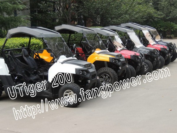 UTV ขยายกว้างกว่าเดิม+เครื่องยนต์มาตราฐานแรงกว่าเดิม 200CC ระบบเกียร์ออโต้ F/N/R พร้อมอ๊อฟชั่นให้เลือกล้อแม็กซ์+ยางใหญ่ +หลังคาไฟเบอร์+กระจกหน้า+ไฟ