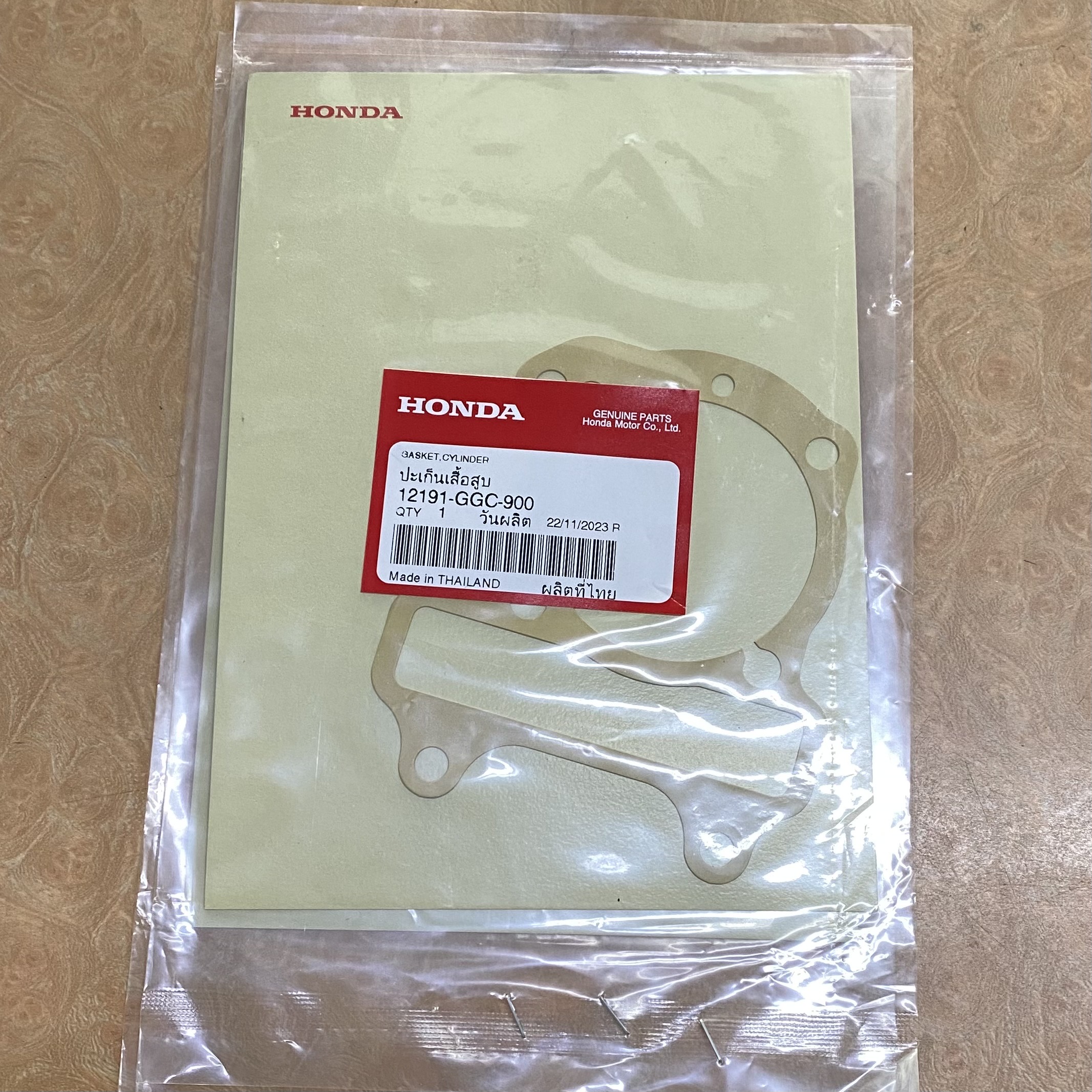 12191-GGC-900 ปะเก็นเสื้อสูบ KZNA SPACY i (2012) , ZOOMER-X (2012-2014) , SCOOPY i (2013)อะไหล่แท้ HONDA