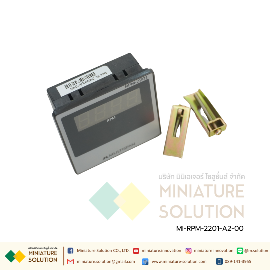 Multispan RPM Indicator RPM2201 72x72 input NPN/PNP Proximity Switch Red LED Display