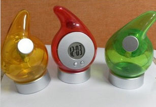 นาฬิกาพลังงานน้ำ รูปหยดน้ำ,สินค้ารักษ์โลก,สินค้าลดโลกร้อน,ผลิตภัณฑ์รักษาสิ่งแวดล้อม