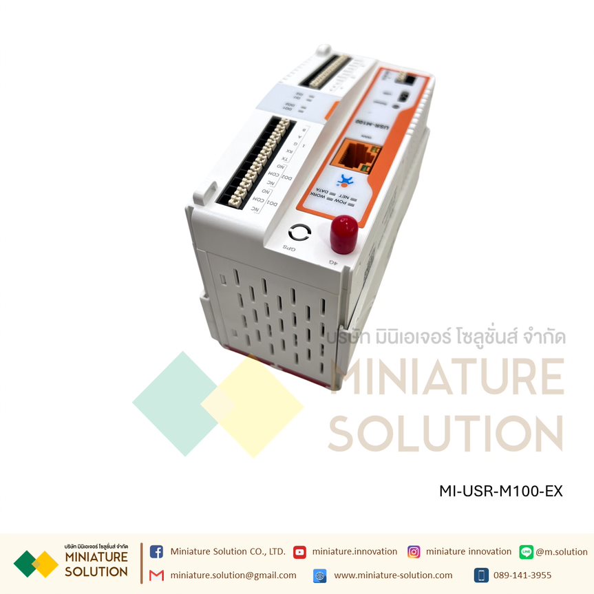 USR-M100 Remote IO Edge Gateway TCP, UDP, HTTP, MQTT, SSL, etc. USR-M100 (expandable IO)