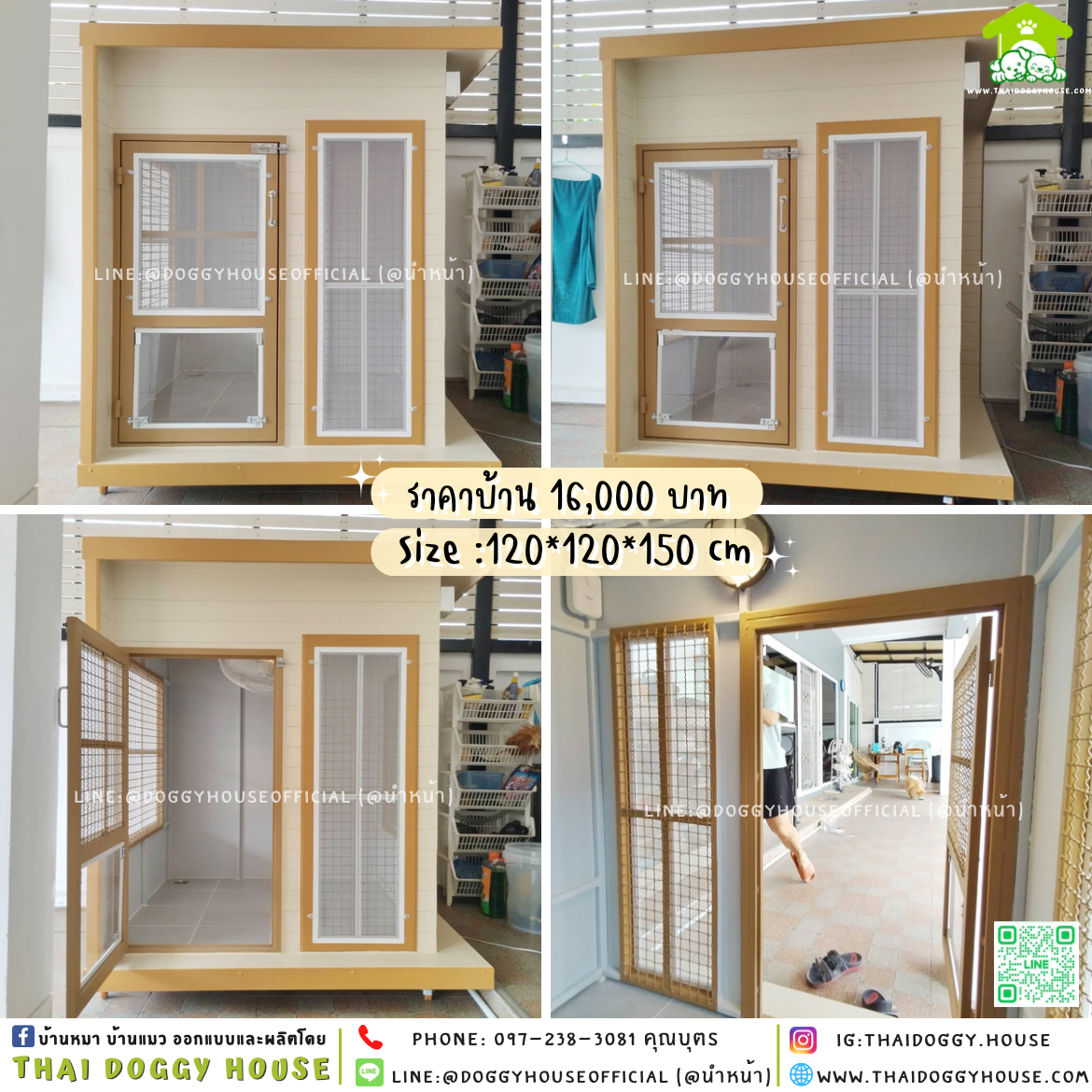 🏡บ้านหมา บ้านแมว แบบบ้านพัดลม แบบบ้าน 𝐁𝐨𝐱 𝐒𝐭𝐲𝐥𝐞🐶🐱