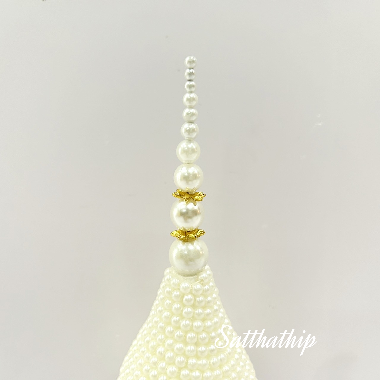 พานพุ่ม - พานพุ่มสักการะ - พานพุ่มเงินทอง - พานพุ่มสีขาว [2 นิ้ว/ 800บาท/คู่]