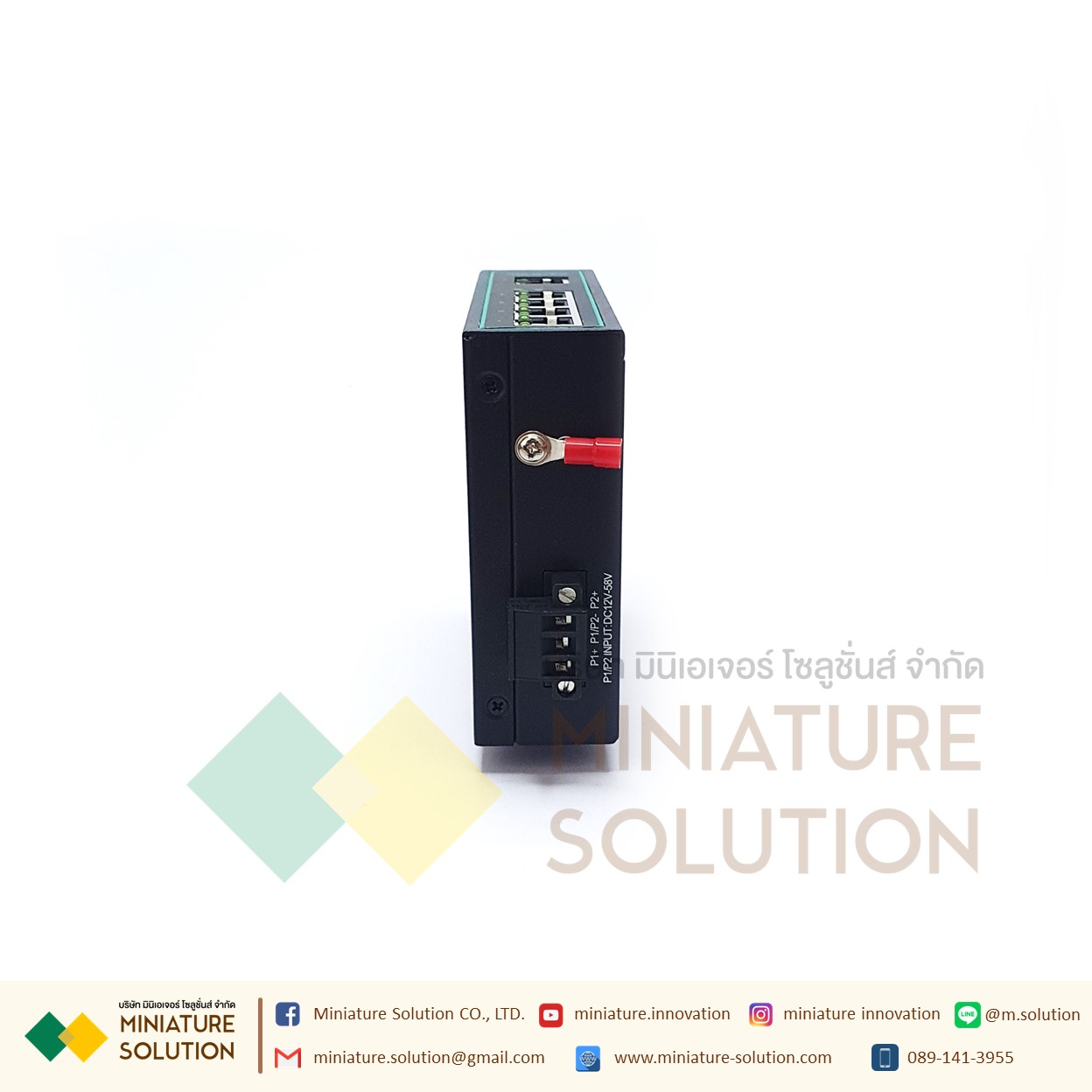 Oamlink สวิตซ์ฮับเกรดอุตสาหกรรม เกาะราง 12-56VDC Industrial Grade Switch 5 Port 100M Gigabit DIN-rail Ethernet high-temperature CE FE มาตรฐาน (OAM-6000-35-5TX)