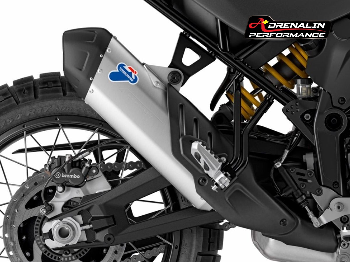 ท่อคู่ termignoni สำหรับ DesertX 2022+ ducati performance ท่อไทเทเนียมปากคาร์บอน (For Exhibition only)น เฉพาะปลาย