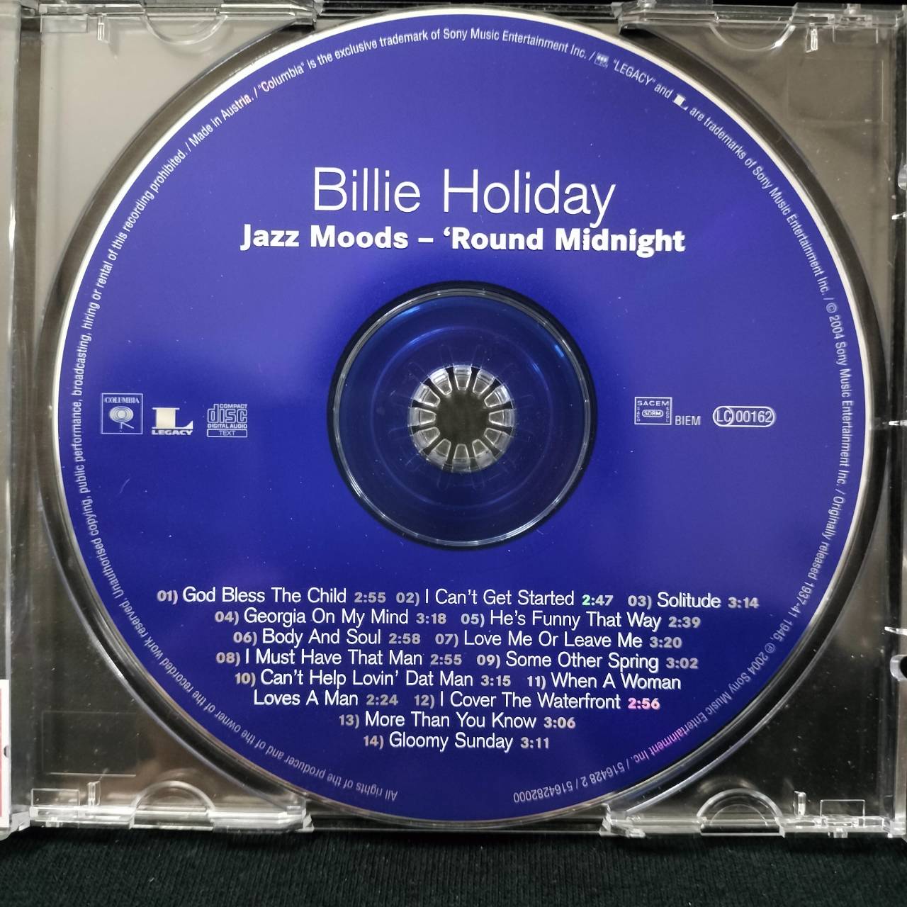 Billie Holiday – Jazz Moods 'Round Midnight / AUSTRIA / แผ่นสวย