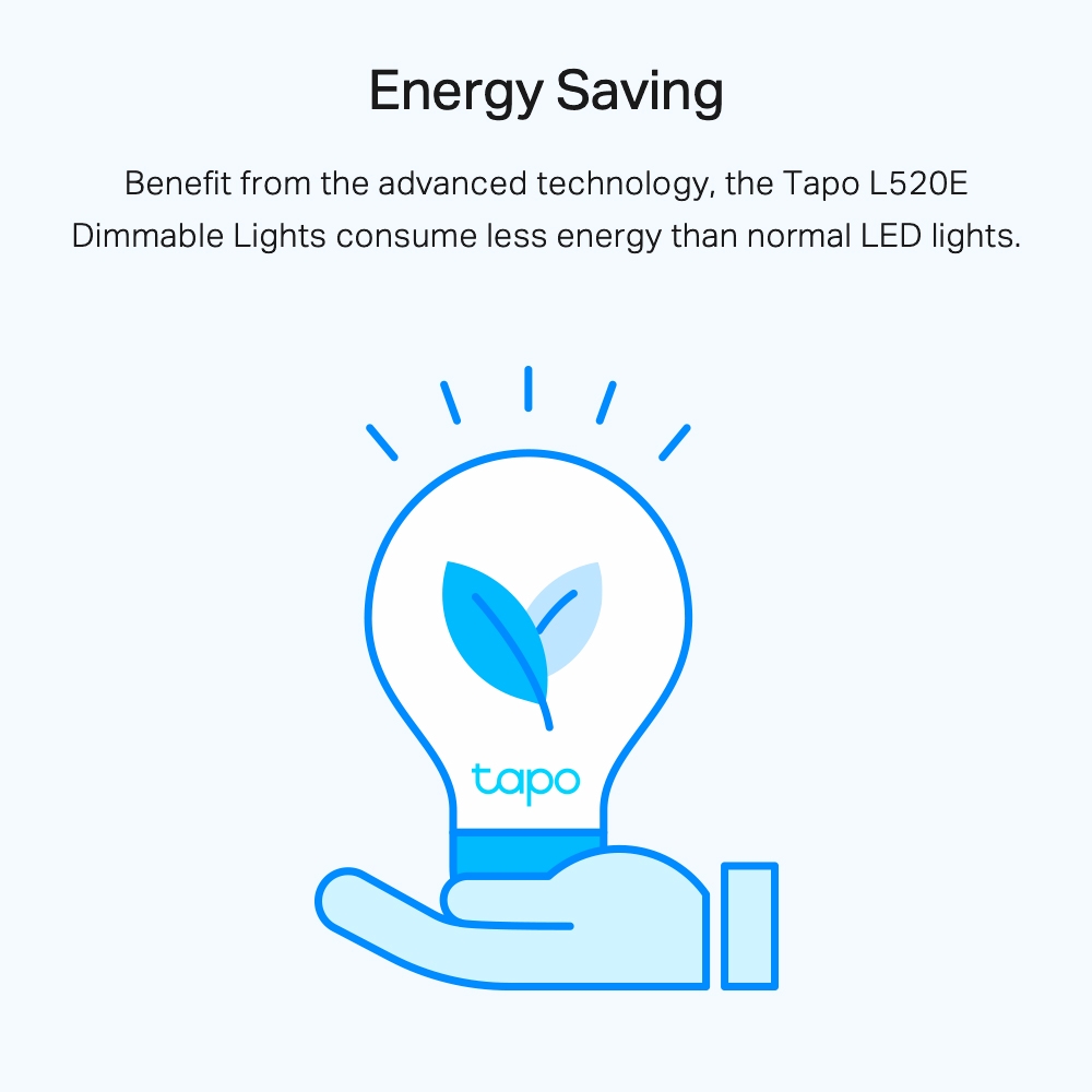 TAPO-L520E Tapo Smart Wi-Fi Light Bulb, Daylight & Dimmable