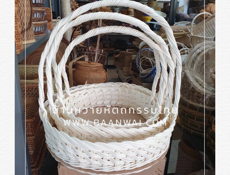 กระเช้า Code-006 ขนมเค้ก ทรงกลม