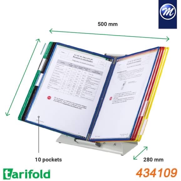 แท่นโชว์เอกสารตั้งโต๊ะ A4 (10ซอง) เทอริโฟลด์ 434109