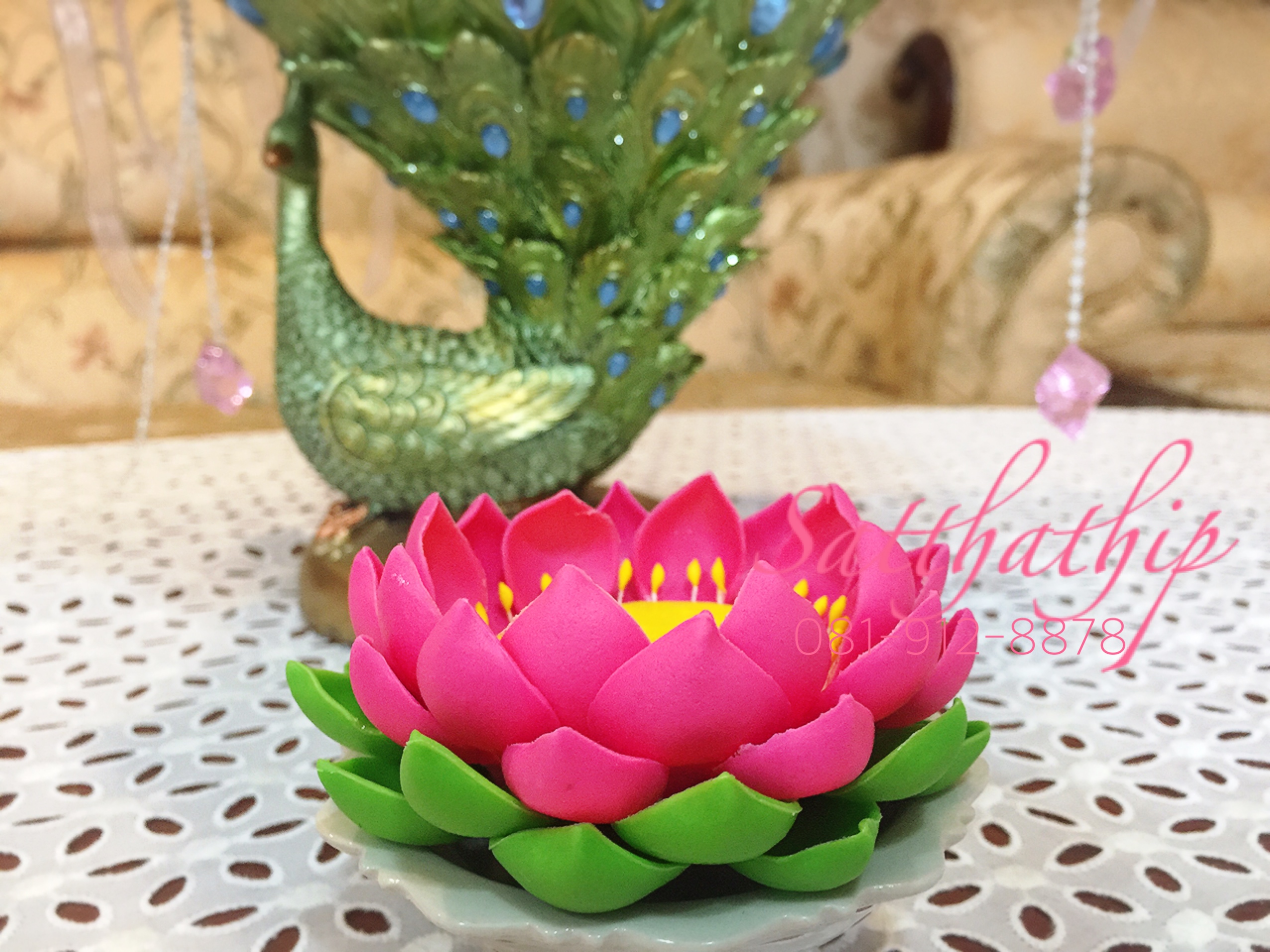 ถาดบัว ประดิษฐ์จากดิน - ฐานบัว ประดิษฐ์จากดิน - พานบัว ประดิษฐ์จากดิน - ถาดบัวดินปั้น - ฐานบัวดินปั้น - พานบัวดินปั้น -Tray