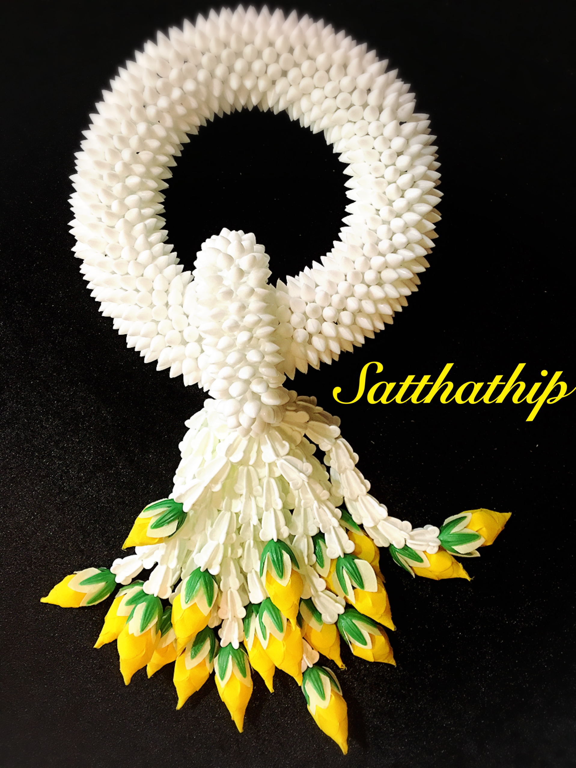 พวงมาลัยดอกพุด - พวงมาลัยดอกพุดประดิษฐ์ - พวงมาลัยประดิษฐ์