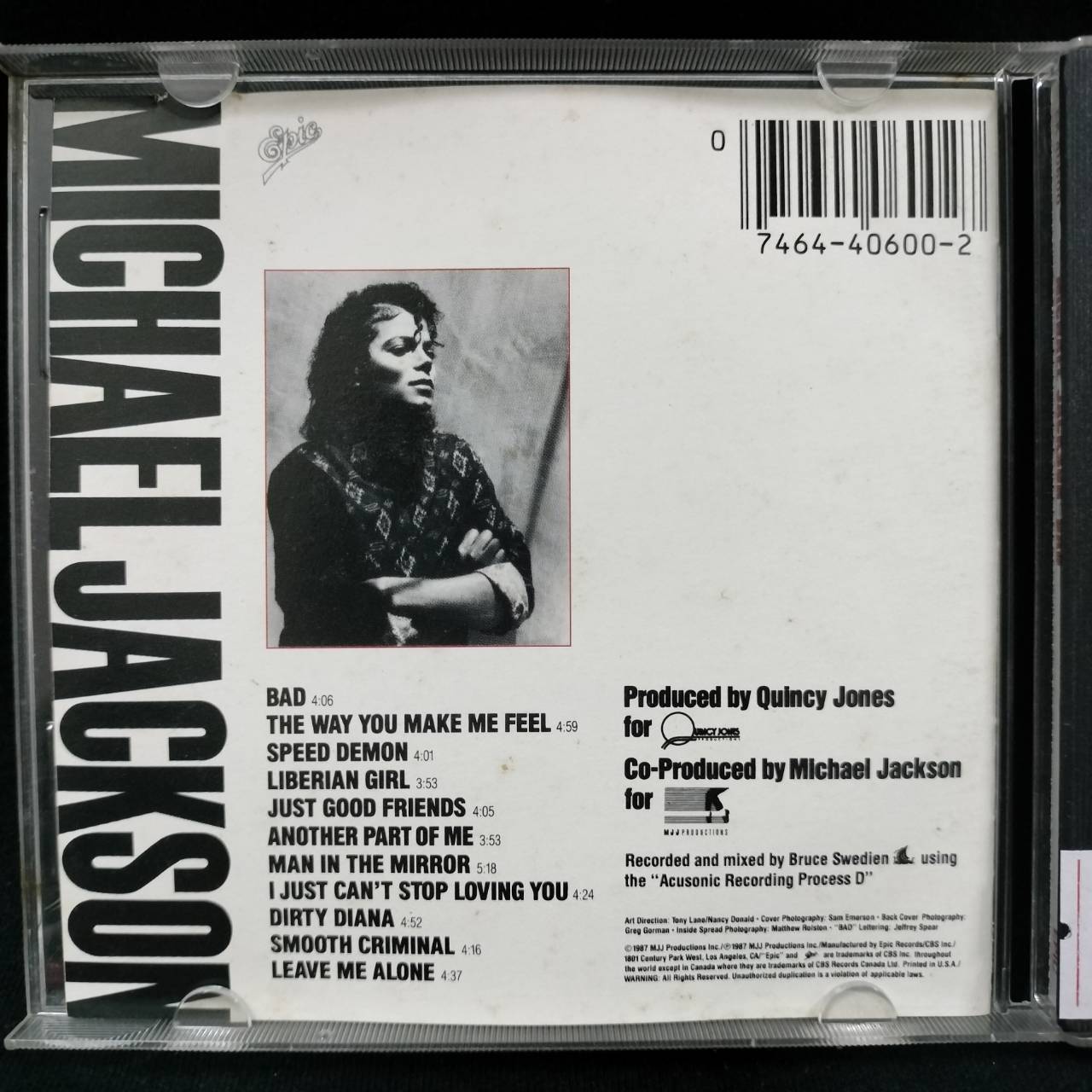 Michael Jackson – Bad / USA / ปกในมีจุดเหลือง / มีรอยบ้าง