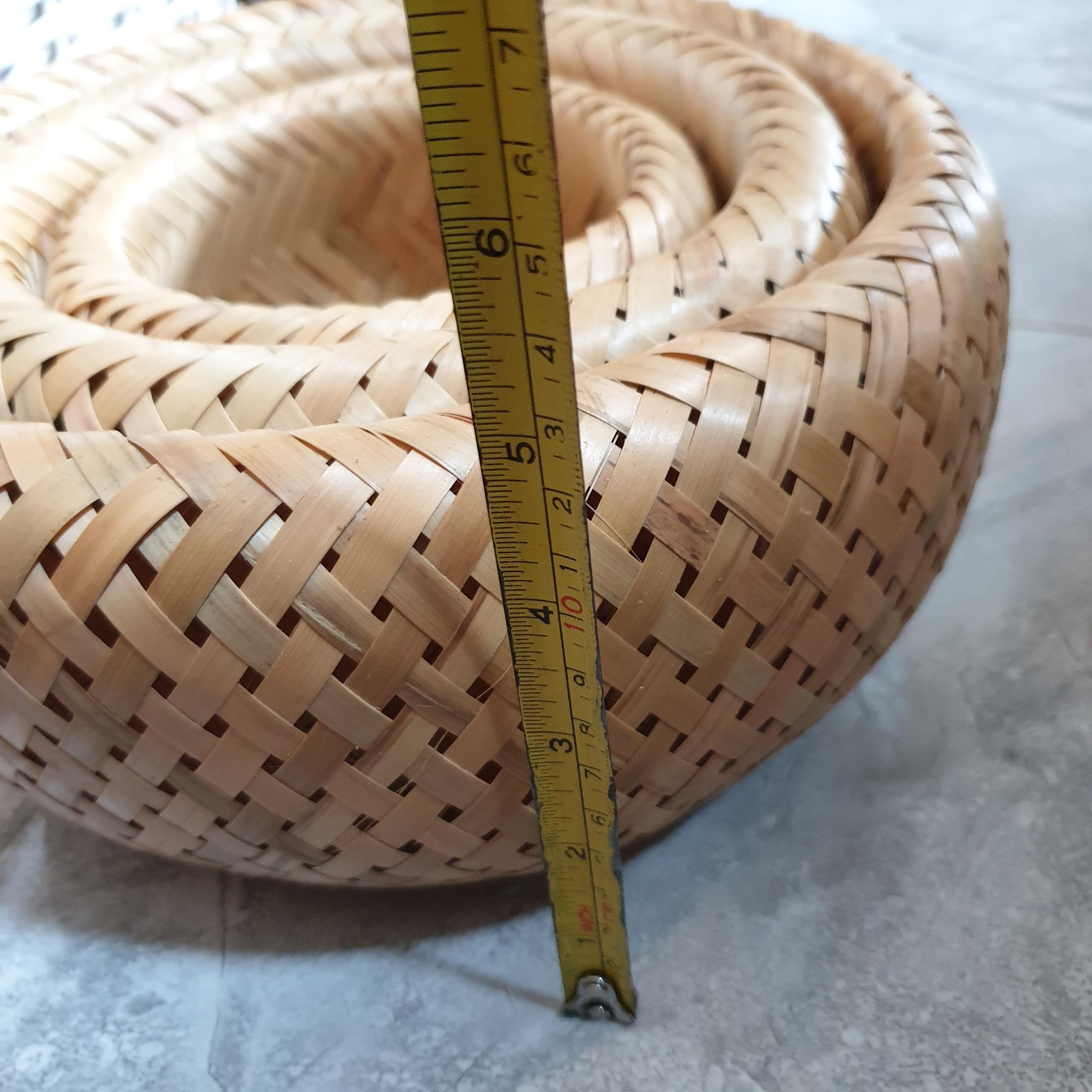 ตะกร้าสานไม้ไผ่ ตะกร้าใส่ผลไม้ ตะกร้าจัดดอกไม้ ขนาด 5 นิ้ว