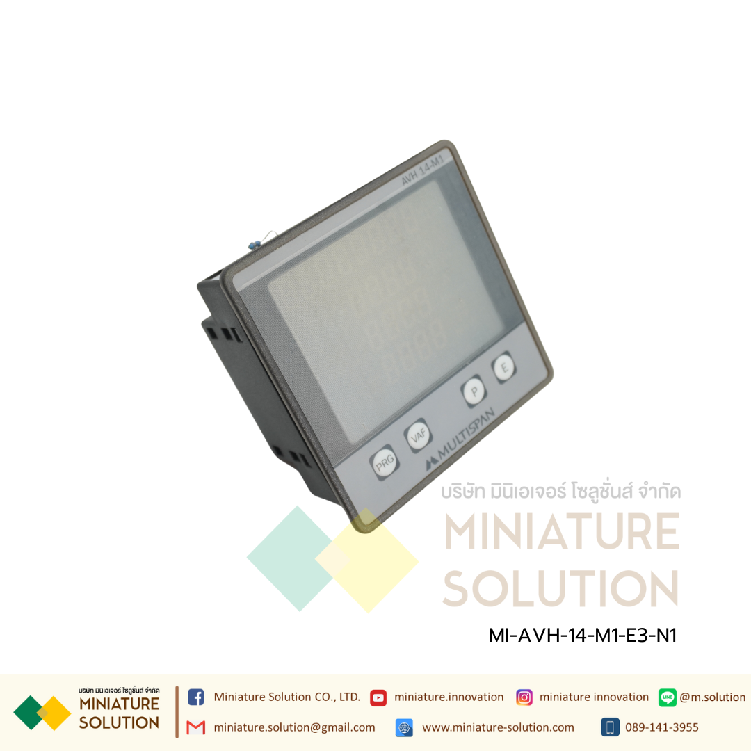 Multifunction Meter - 4 Line Display 1Ø-2W, 3Ø-3W/4W Selectable Separate Display for KWH Reading multispan