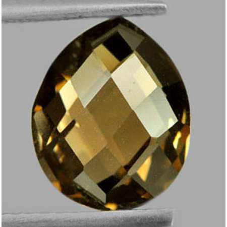 สโมคกี้ควอร์ (Smoky Quartz) 3.65 กะรัตเจียรลายตาข่าย