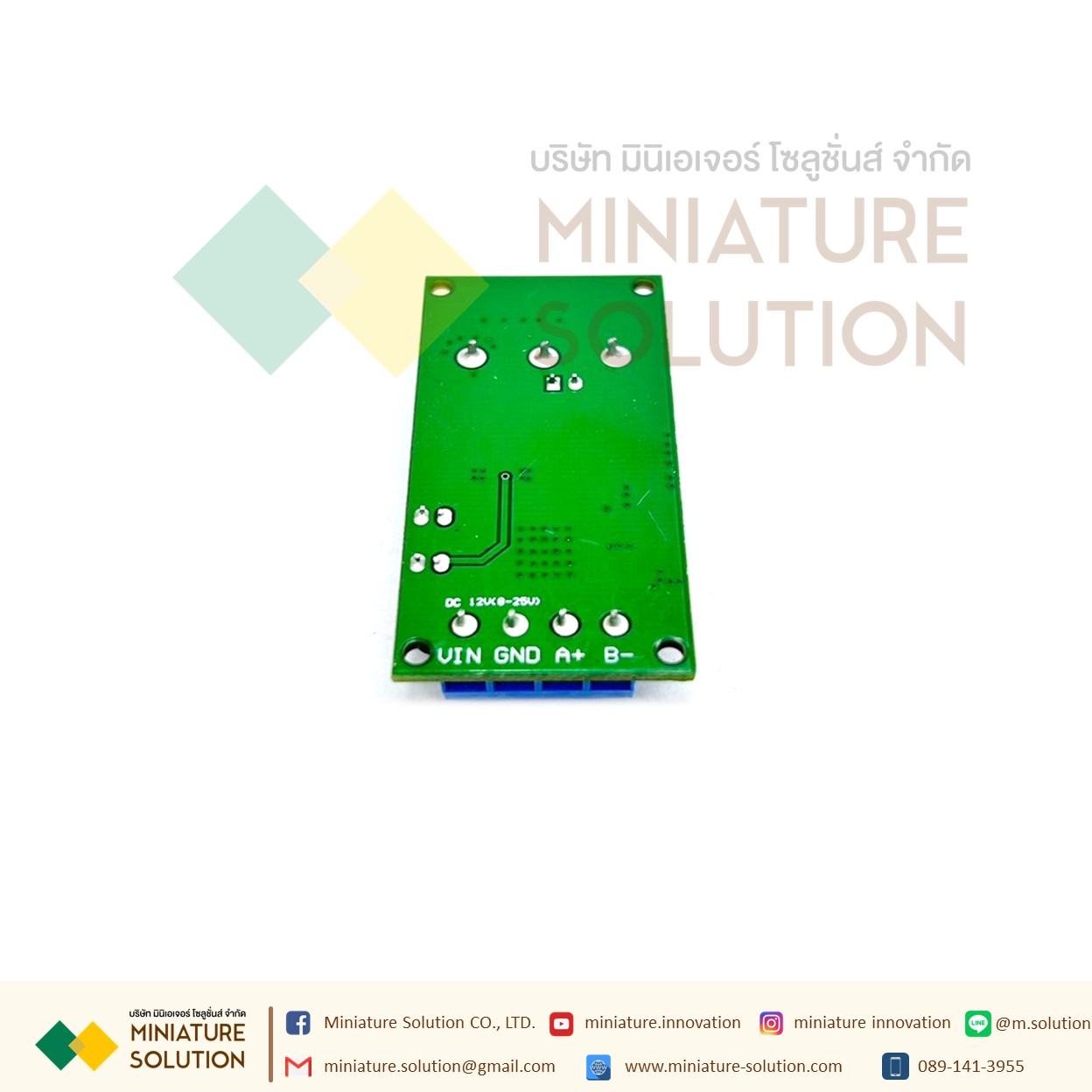 บอร์ด PT100 to RS485 -20 - 400 องศาเซลเซียส DC 8-25V PT100 Temperature Converter RS485 Modbus RTU RTD Sensor Module Kit PTA9B01 (เฉพาะบอร์ดเขียว HCW-T123)