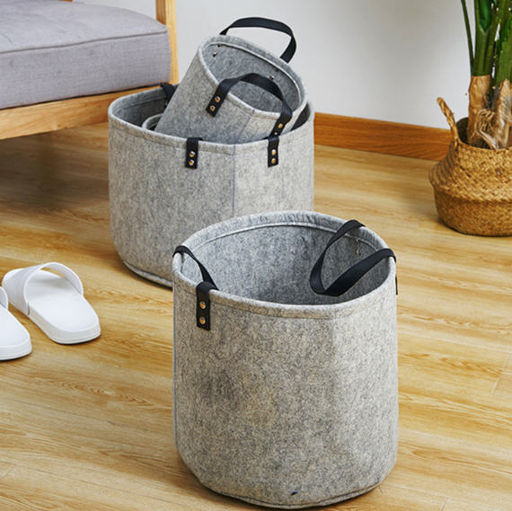 ตะกร้าผ้าสักหลาด