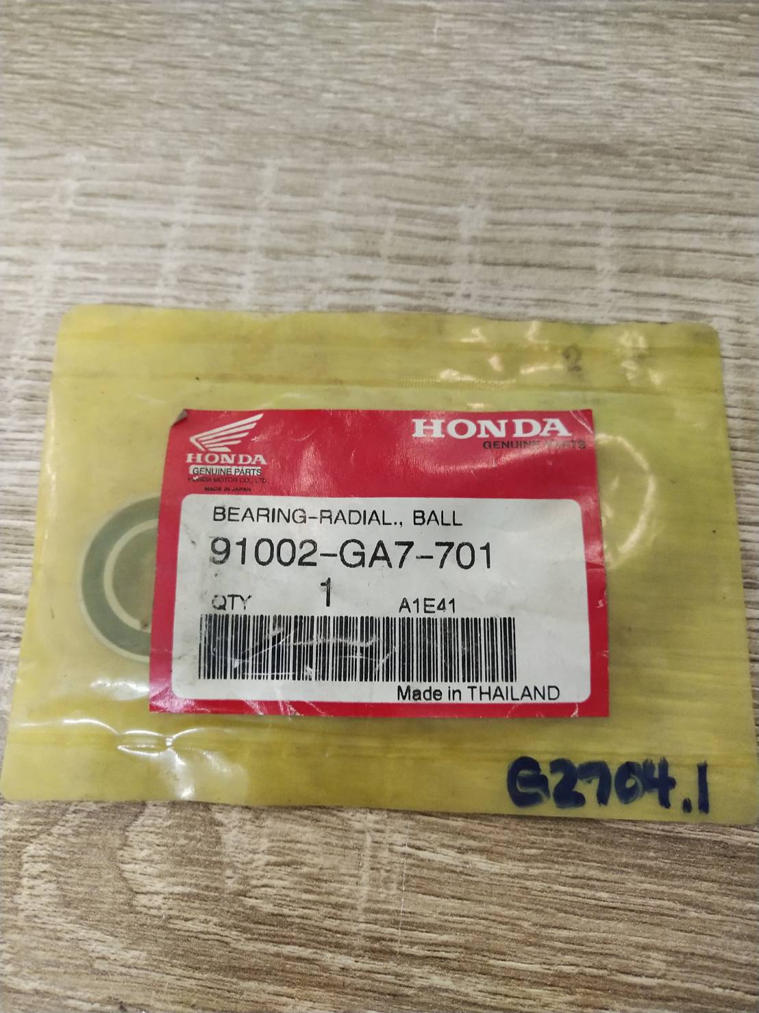 91002-GA7-701 ลูกปืนตลับ, 6902U (NTN) CLICK,PCX,SCOOPY 2021-2022 ,ZOOMER X อะไหล่แท้ HONDA