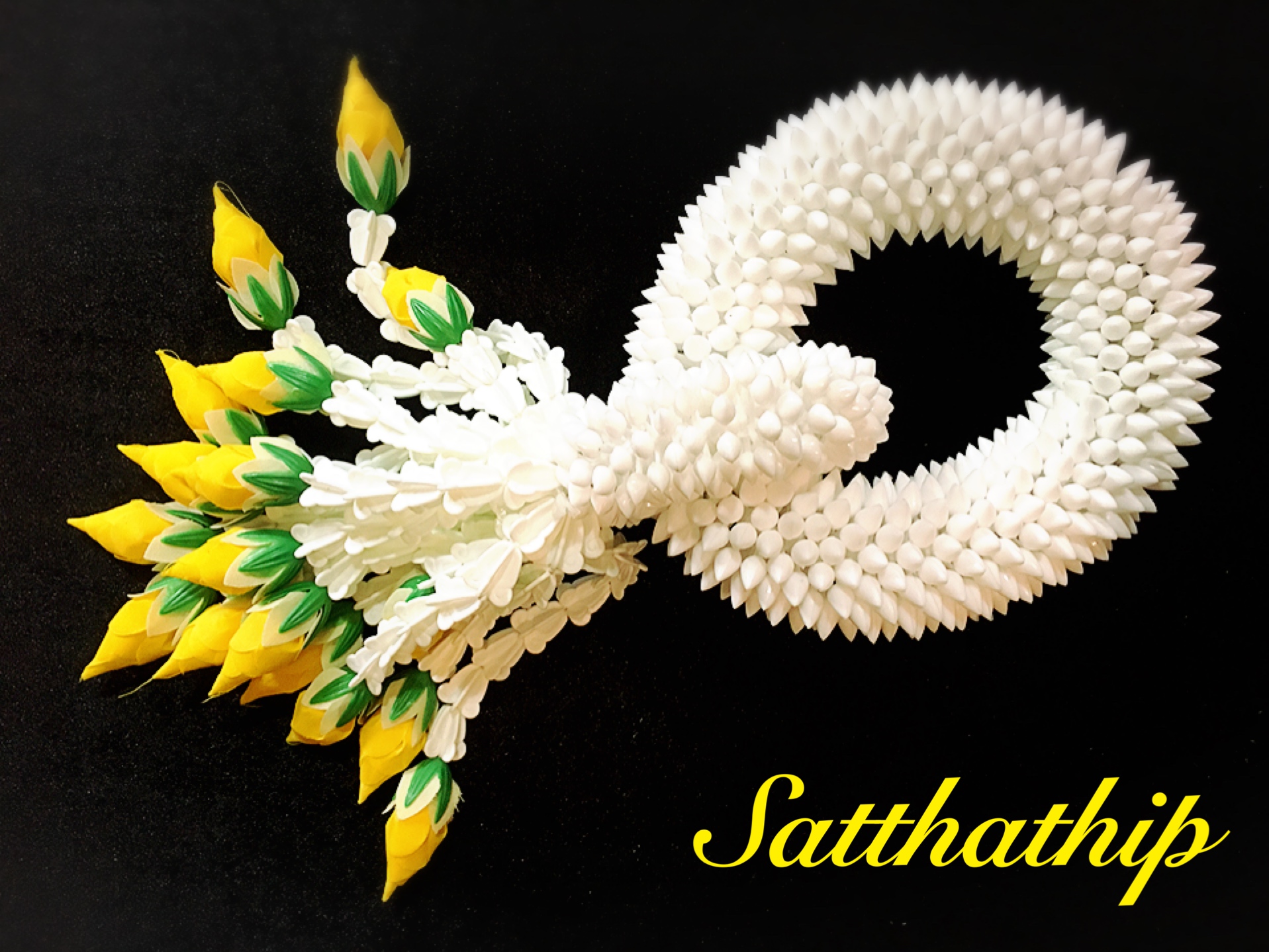 พวงมาลัยดอกพุด - พวงมาลัยดอกพุดประดิษฐ์ - พวงมาลัยประดิษฐ์