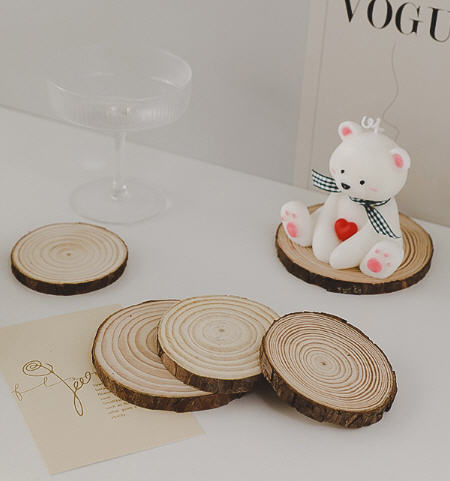 ที่รองแก้ว,จานรองแก้ว,ที่รองแก้วไม้,ที่รองเทียนหอมไม้