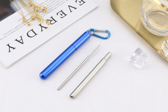 หลอดสแตนเลส+แปรง,หลอดสแตนเลสพกพา,หลอดสแตนเลสพวงกุญแจ