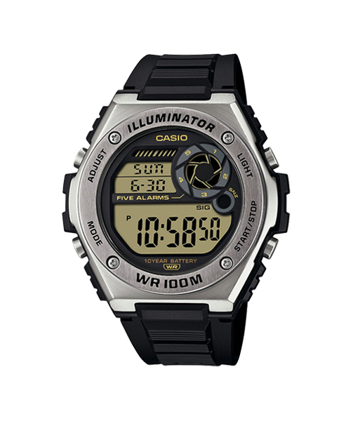 CASIO นาฬิกาข้อมือ นาฬิกากันน้ำ นาฬิกาของแท้ ประกันศูนย์ CMG 1 ปี รุ่น MWD-100H-9A