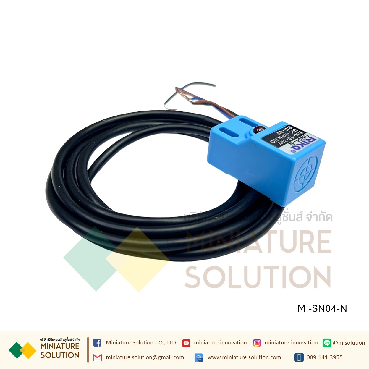 SN04-N พร็อกซิมิตี้เซนเซอร์ ตรวจจับวัตถุโลหะ (NPN, NO ระยะ 4mm) 6-36V DC