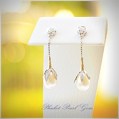 Phuket Pearl Gem Black Elegance Pearl Earrings