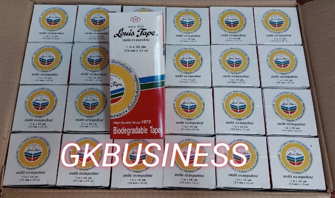 เทปใส หลุยส์ แกน 1 นิ้ว 3/4 นิ้วx36 หลา 8 ม้วน/แพ็ค