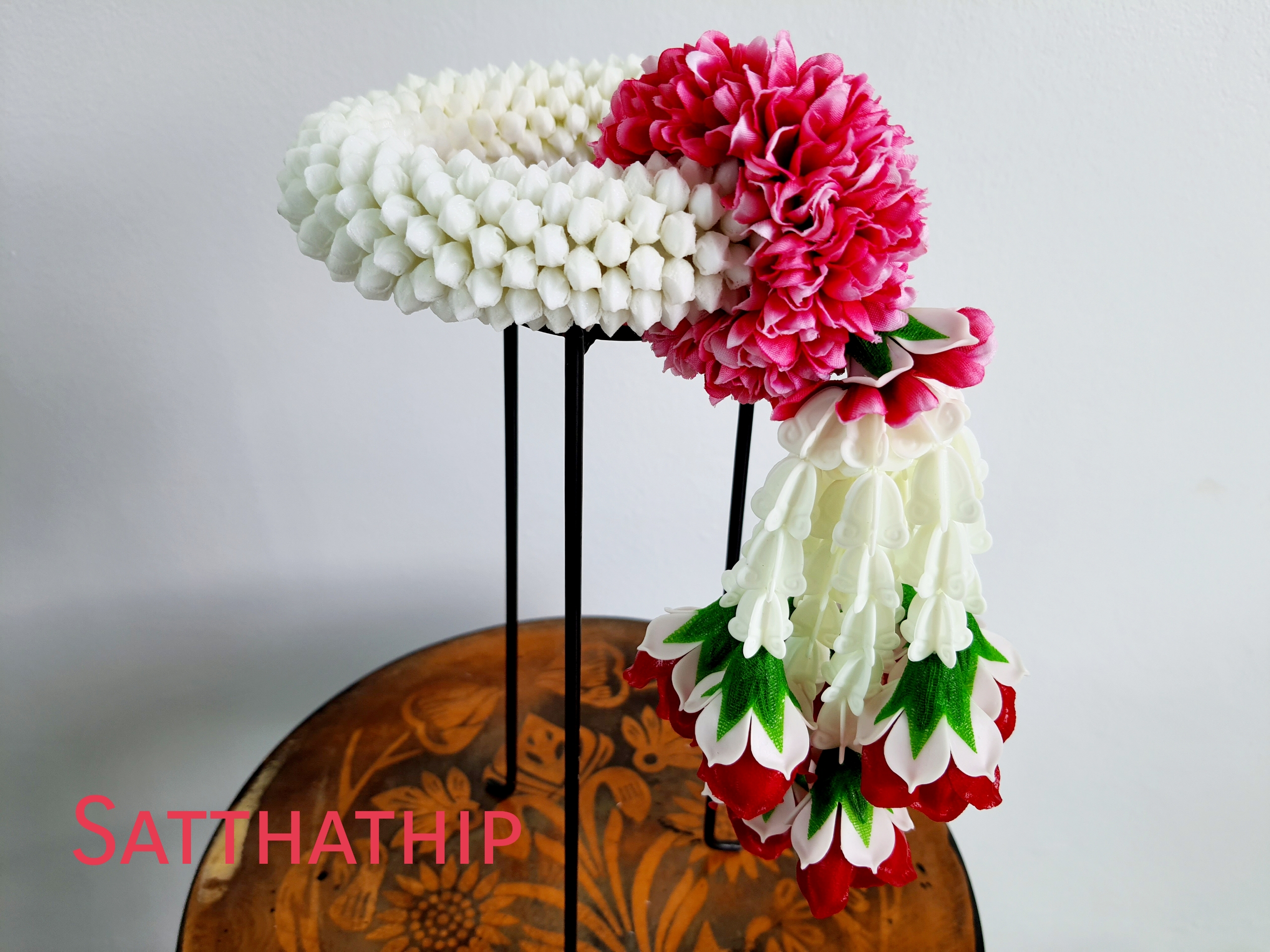 พวงมาลัยดอกพุดประดิษฐ์ - พวงมาลัยประดิษฐ์ - Artificial Garland