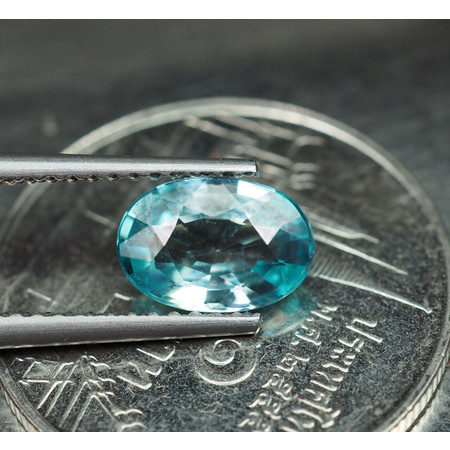 เพทาย (Blue Zircon) 1.40 กะรัตสีฟ้า