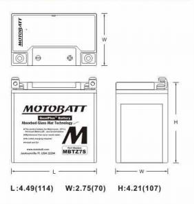 แบตเตอรี่ Motobatt รุ่น MBTZ7S